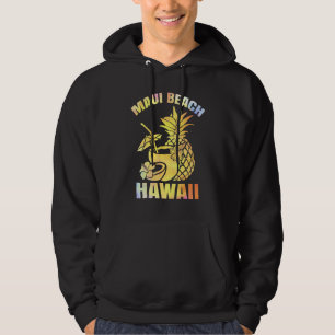 Summer Vacation Retro Sunset Hawaii Maui Beach Hoodie