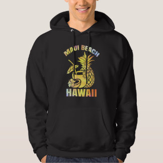 Summer Vacation Retro Sunset Hawaii Maui Beach Hoodie