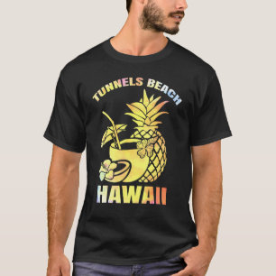 Summer Vacation Retro Sunset Hawaii Tunnels Beach T-Shirt