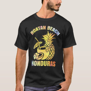 Summer Vacation Retro Sunset Honduras Roatan Beach T-Shirt