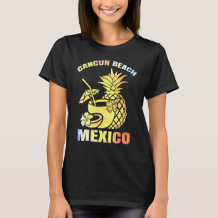 Summer Vacation Retro Sunset Mexico Cancun Beach T-Shirt