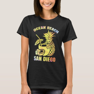 Summer Vacation Retro Sunset San Diego Ocean Beach T-Shirt