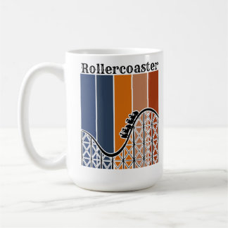 Summer Vacation Riding the Rollercoaster Retro Coffee Mug