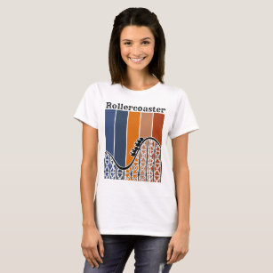 Summer Vacation Riding the Rollercoaster Retro T-Shirt