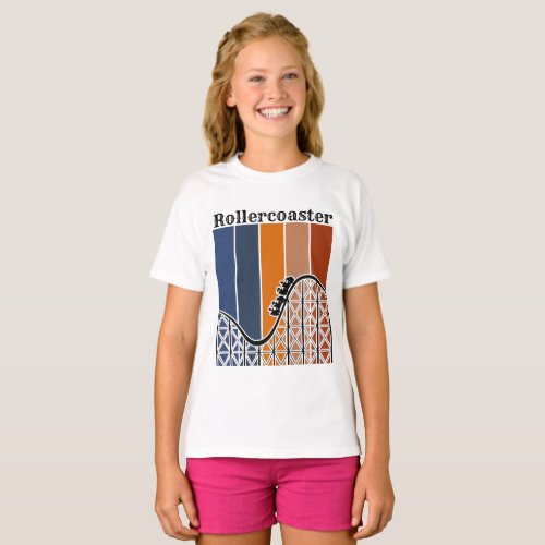 Summer Vacation Riding the Rollercoaster Retro T_Shirt