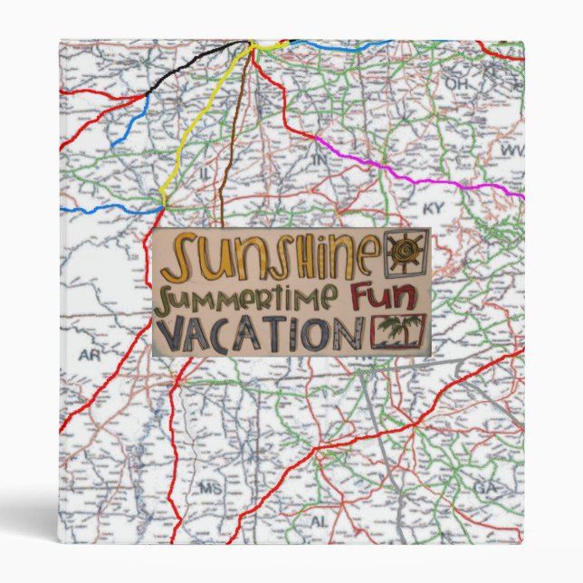 Summer Vacation Road Trip Binder (Front)
