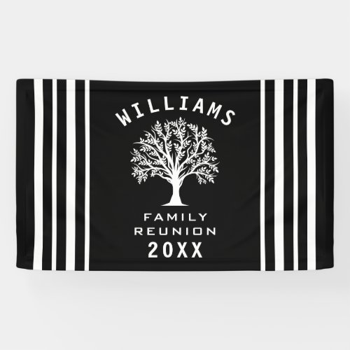 Summer Vacation Road Trip Cool Tree Family Reunion Banner