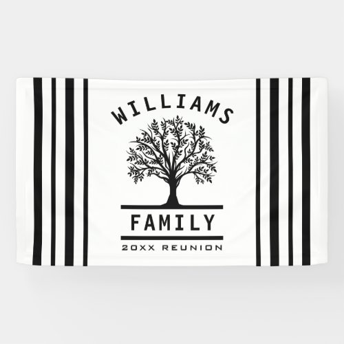 Summer Vacation Road Trip Family Reunion Tree Banner