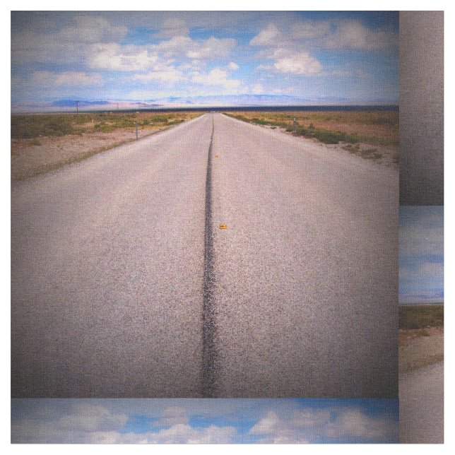 Summer Vacation Road Trip Square Photo Fabric (Close Up)