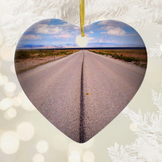 Summer Vacation Road Trip Two-Sided Photo Ceramic Ornament