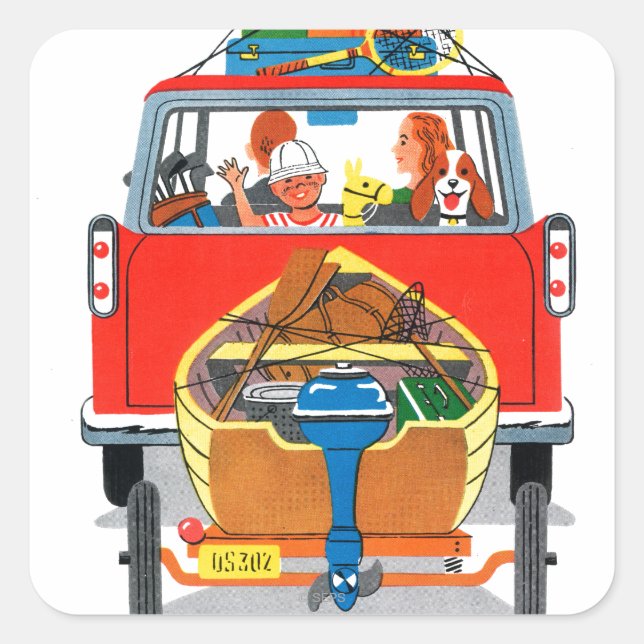 Summer Vacation Square Sticker (Front)