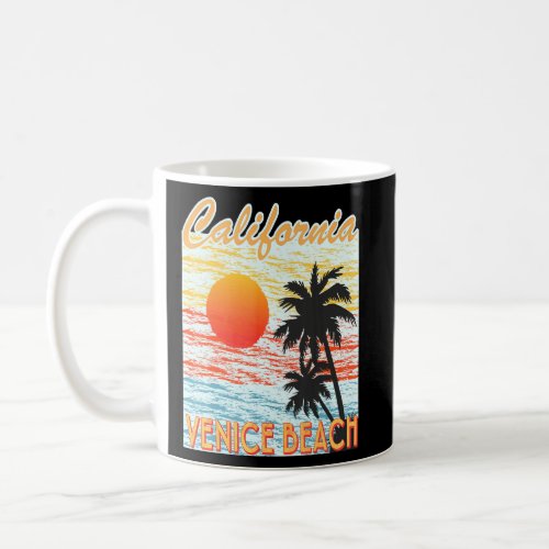 Summer Vacation Surfers Beach Palm Tree Retro Vint Coffee Mug