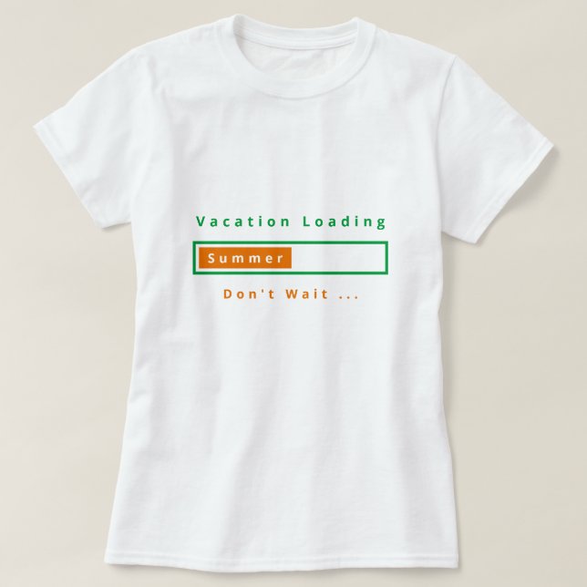 Summer Vacation T-Shirt Funny (Design Front)