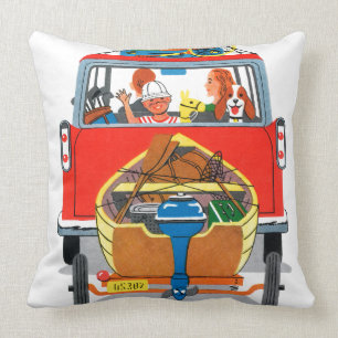 Summer Vacation Throw Pillow