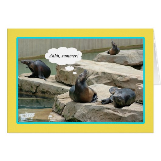 Summer Vacation! Time for chillaxin' Cards (Front Horizontal)