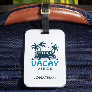 Summer Vacation Travel Camper Van Luggage Tag