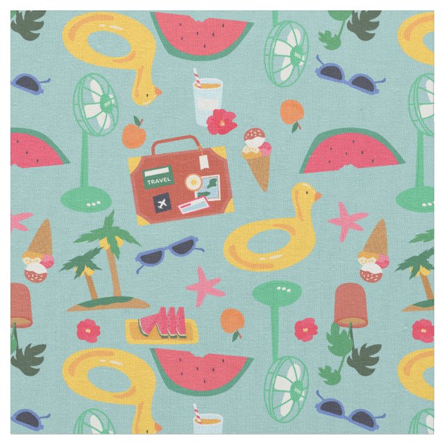 summer vacation travel tropical beach island cute fabric (Close Up)