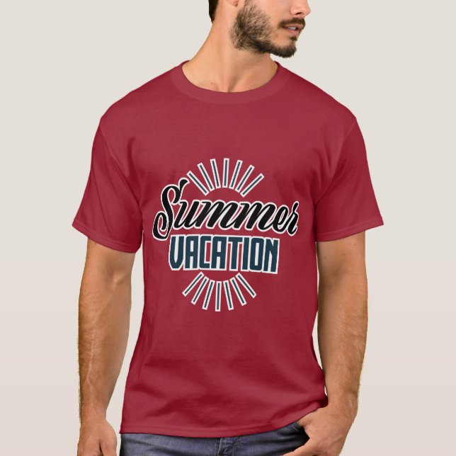 “Summer Vacation Vibes” Print T-Shirt – Perfect fo (Front)