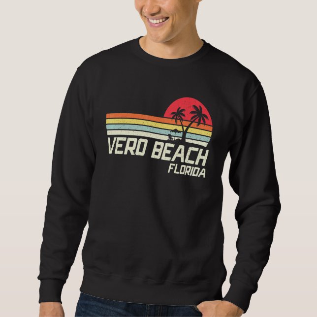 Summer Vacation Vintage Florida Vero Beach Sweatshirt (Front)