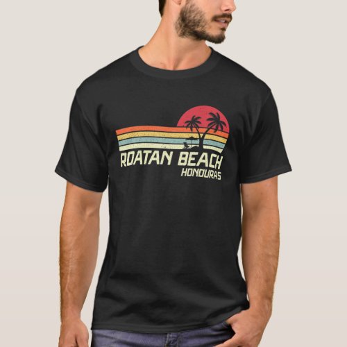 Summer Vacation Vintage Honduras Roatan Beach T_Shirt