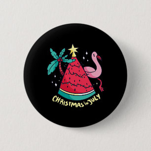 Summer Vacation Watermelon Christmas Tree Christma Button