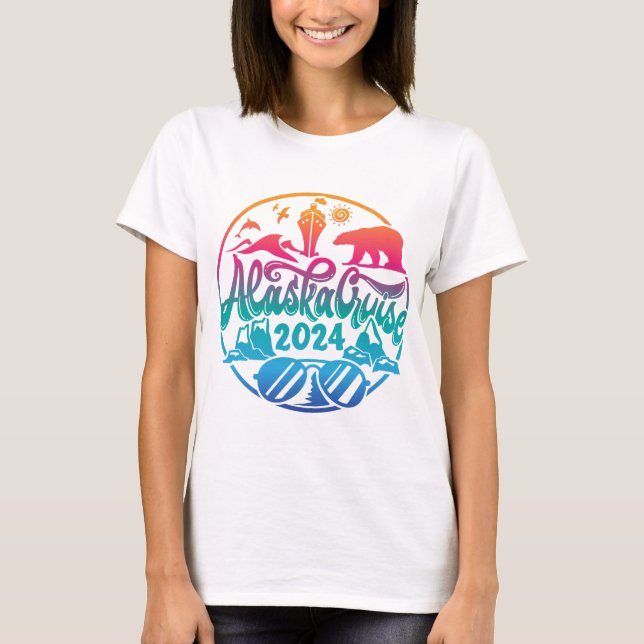 summer vacation women T-shirts Alaska cruise ship  (Front)