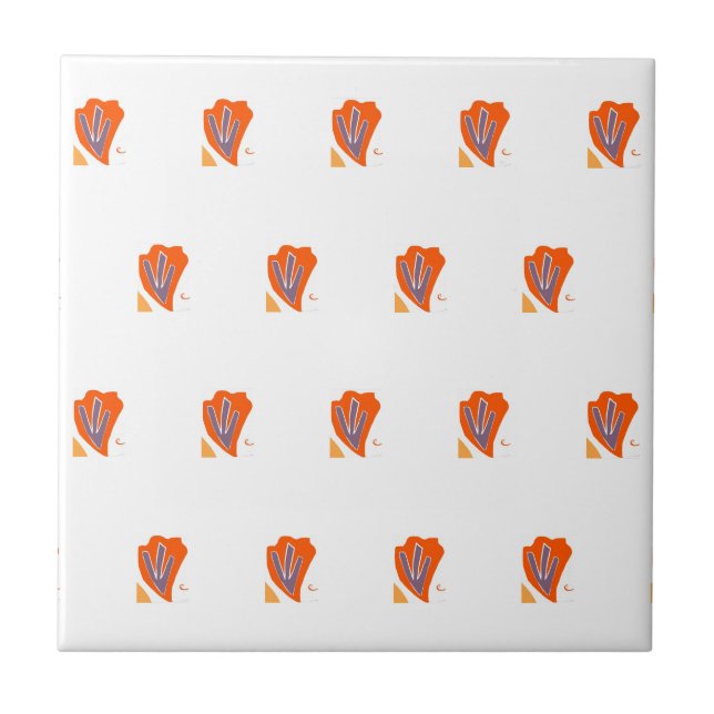 Summer variety petals ceramic tile (Front)