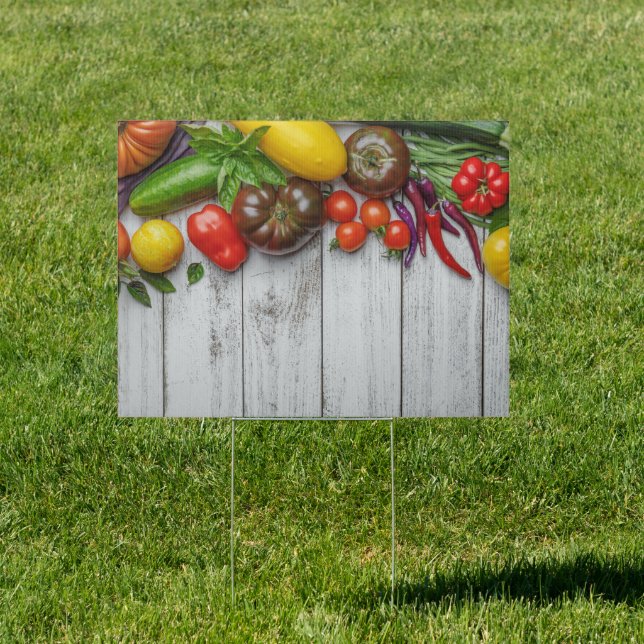 Summer Vegetable Harvest Border Sign (Insitu)