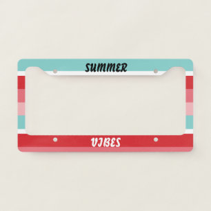 Summer Vibe, HorizontalStriped License Plate Frame