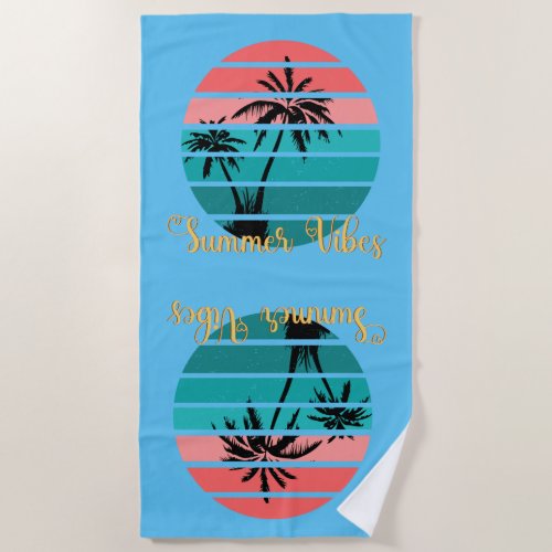 Summer Vibe Island Tanlines Beach Towel