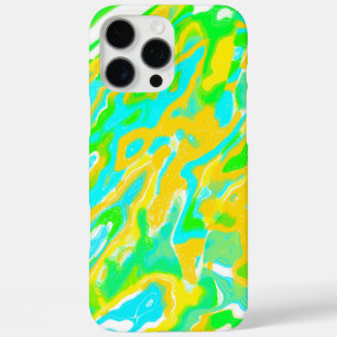 Summer Vibe Marble Texture Liquid Paint Mixture iPhone 16 Pro Max Case