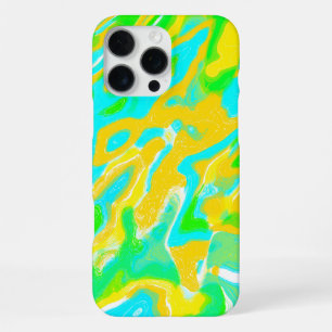 Summer Vibe Marble Texture Liquid Paint Mixture iPhone 16 Pro Max Case