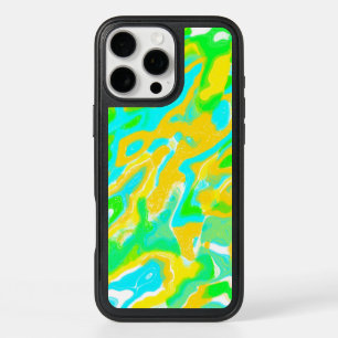 Summer Vibe Marble Texture Liquid Paint Mixture iPhone 16 Pro Max Case