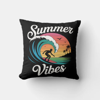 Summer vibe throw pillow