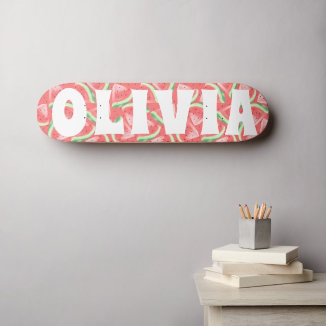 summer vibe watermelon custom sweet skateboard (Wall Art (Horz))
