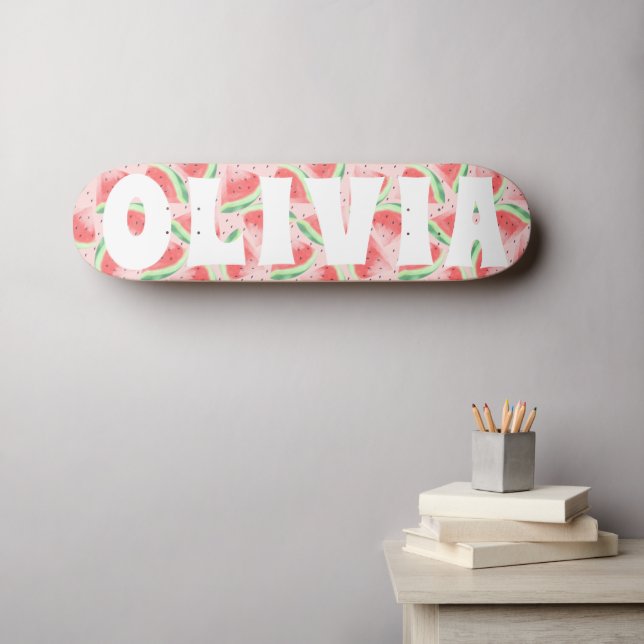 summer vibe watermelon custom sweet skateboard (Wall Art (Horz))