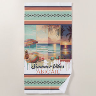 Summer Vibes: A Coastal Escape Beach Towel