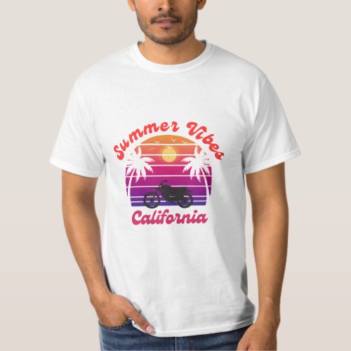 Summer Vibes Art Design Of Beach T_Shirt