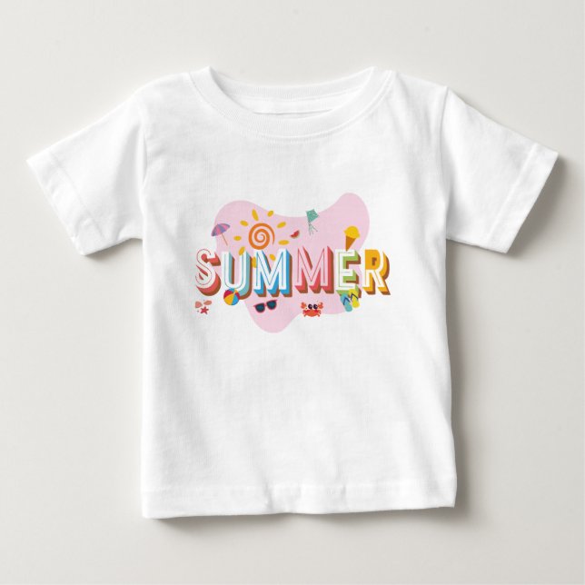 Summer Vibes Baby T-Shirt (Front)