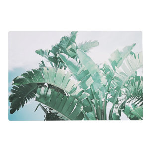 Summer Vibes Banana Leaves Pale Green Placemat