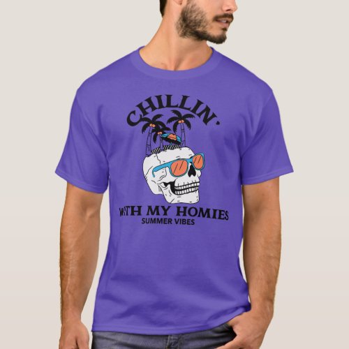 Summer Vibes Beach Homies Surfer Surf Surfing Summ T_Shirt