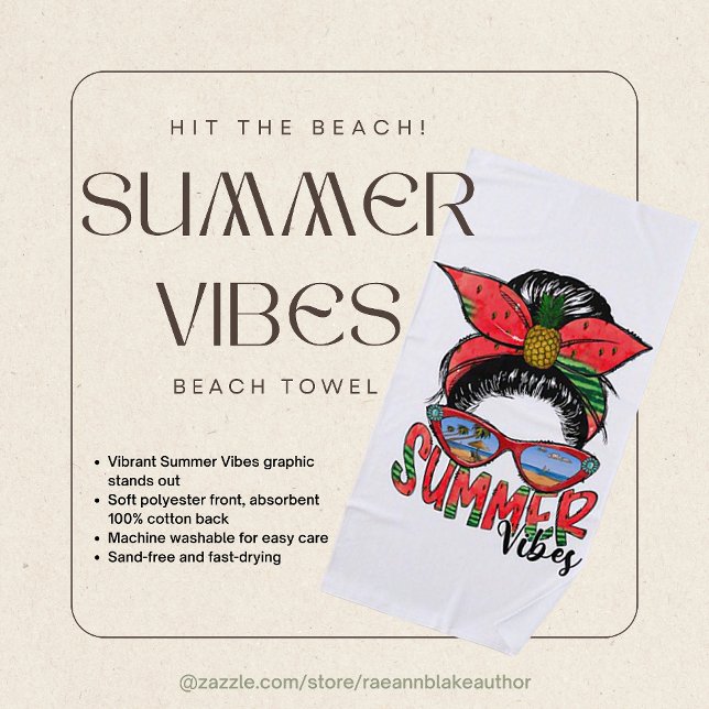 Summer Vibes Beach Towel (Creator Uploaded)