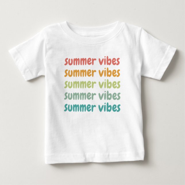 Summer Vibes Beach Vacation Retro Summer Baby T-Shirt (Front)