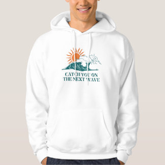 Summer Vibes Beach Waves Typography T-Shirt Hoodie