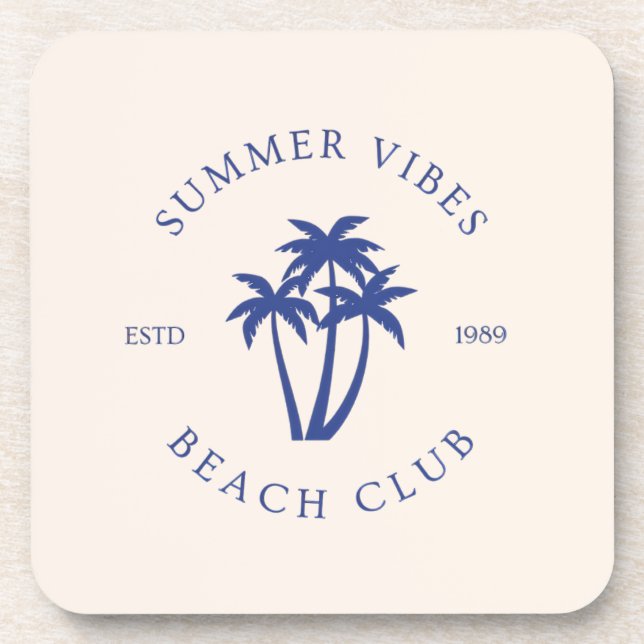 Summer Vibes Beverage Coaster (Front)