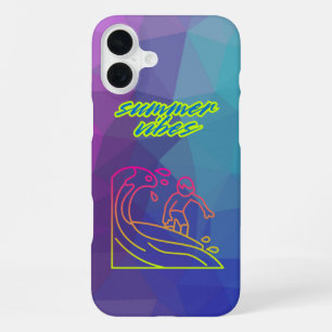 Summer vibes boy surfing iPhone 16 plus case