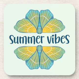 Summer Vibes Butterfly Beverage Coaster