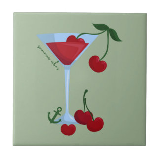 Summer Vibes Cherry Ceramic Tile