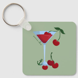 Summer Vibes Cherry Keychain