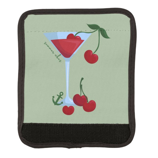 Summer Vibes Cherry Luggage Handle Wrap (Front)